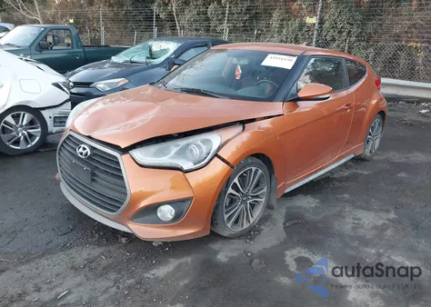 2016 Hyundai Veloster Turbo z USA, uszkodzony, nr VIN KMHTC6AE0GU285878